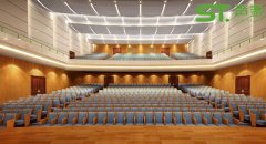 禮堂墻面木質吸音板效果圖