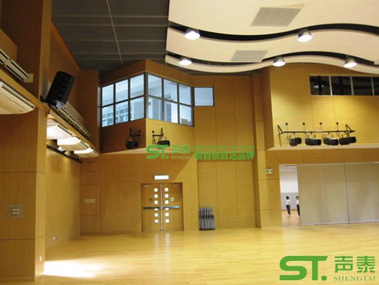 武漢體育館防火槽木吸音板裝修、施工(圖3)